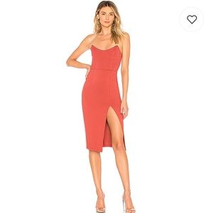 Revolve Dresses - Zarah strapless high slit midi dress Revolve Dresses - Zarah strapless high slit midi dress